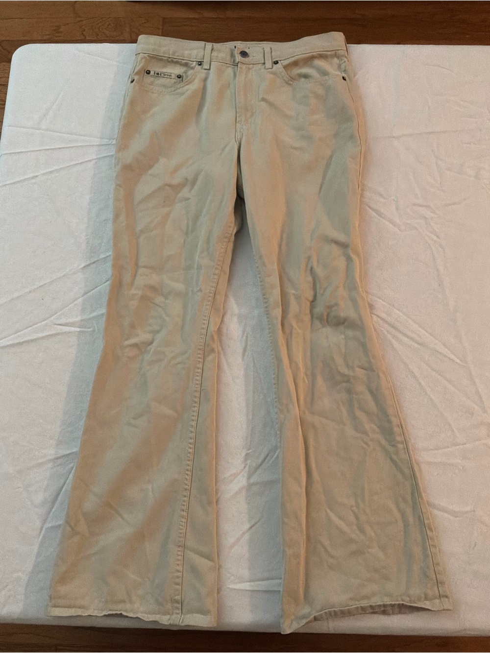 ******* L.L. Bean Women's Light Beige Boot-Cut Pants b4 *******